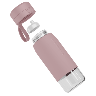 WESSPER - szklana butelka filtrująca różowa
