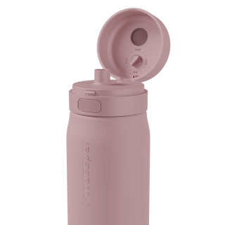 WESSPER - szklana butelka filtrująca różowa