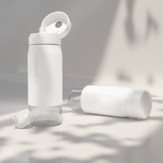 WESSPER - szklana butelka filtrująca biała