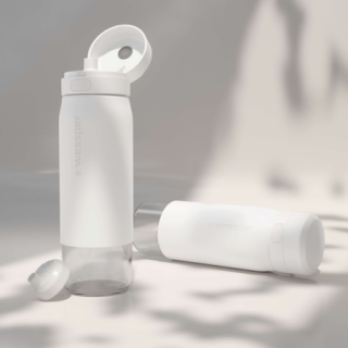 WESSPER - szklana butelka filtrująca biała