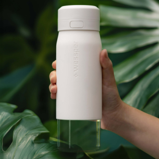 WESSPER - szklana butelka filtrująca biała