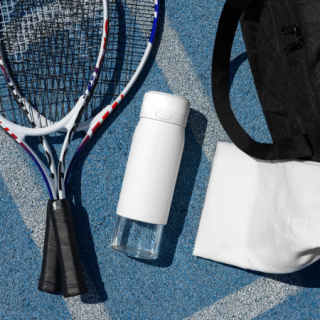 WESSPER - szklana butelka filtrująca biała