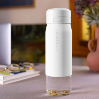 WESSPER - szklana butelka filtrująca biała