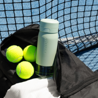 WESSPER - szklana butelka filtrująca miętowa