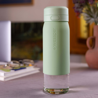 WESSPER - szklana butelka filtrująca miętowa