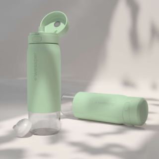 WESSPER - szklana butelka filtrująca miętowa