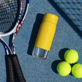 WESSPER - szklana butelka filtrująca żółta