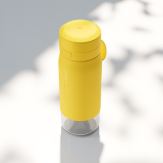 WESSPER - szklana butelka filtrująca żółta