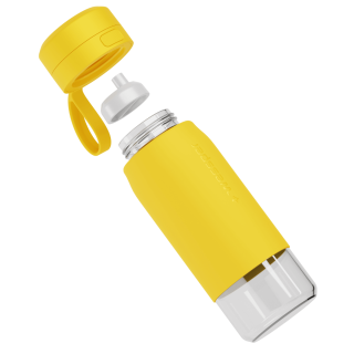 WESSPER - szklana butelka filtrująca żółta