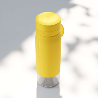WESSPER - szklana butelka filtrująca żółta