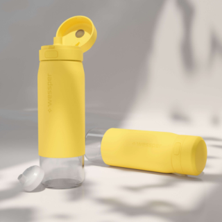 WESSPER - szklana butelka filtrująca żółta