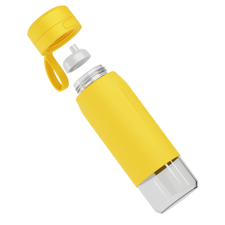 WESSPER - szklana butelka filtrująca żółta