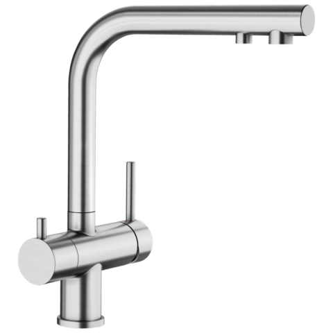 bateria trójdrożna do kuchni blanco w kolorze stali