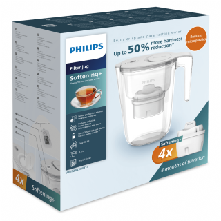 Dzbanek filtrujący wodę PHILIPS AWP2943WHT4/10 wkłady zmiękczające 1+3