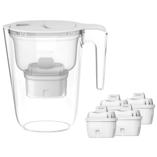 PHILIPS dzbanek filtrujący wodę AWP2933WHT4/10, wkłady 1+3 w zestawie