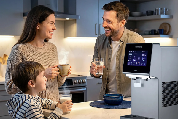 dystrybutor wody ecosoft spark z wodą gazowaną