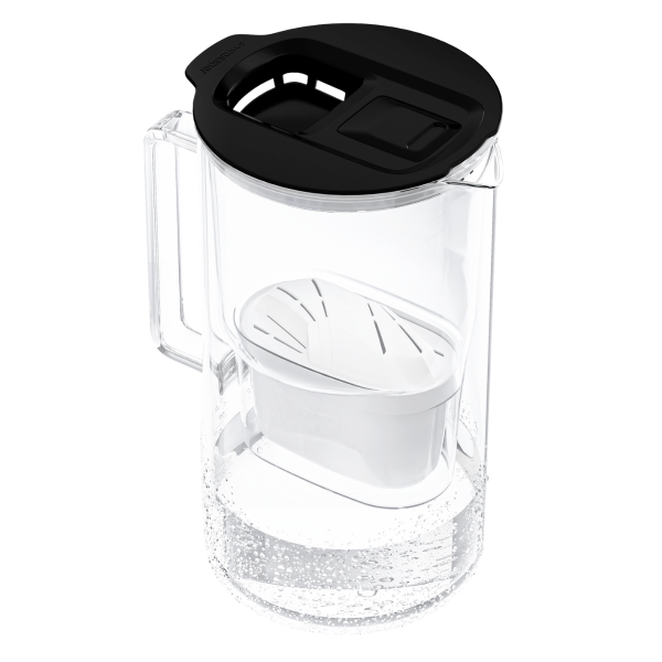 Dzbanek filtrujący WESSPER - dzbanek filtrujący D4 Borosilicate Mini czarny