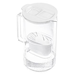 Szklany dzbanek filtrujący Wessper D4 mini z filtrem FutureFlow biały