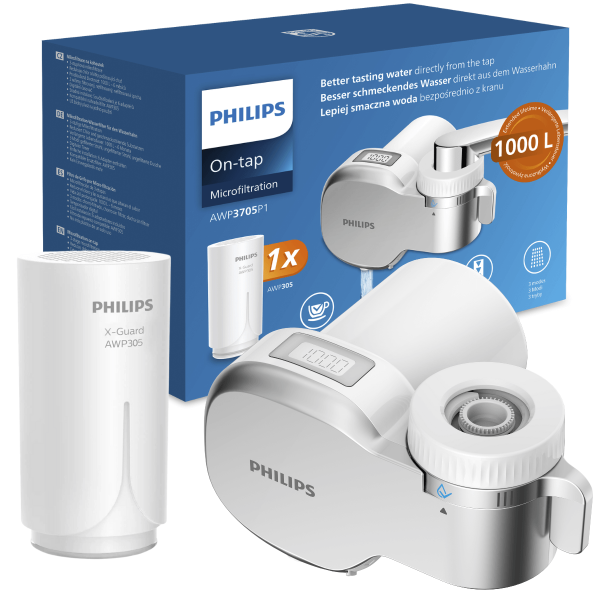 Filtr do wody PHILIPS AWP3705P1 - filtr nakranowy z wyświetlaczem + 1 wkład filtrujący