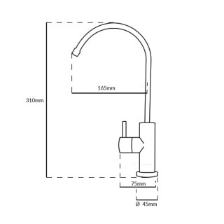 Bluewater Exclusive bateria do wody filtrowanej. Kran ze szczotkowanej stali nierdzewnej. Kompletna bateria z przyłączem John Guest.