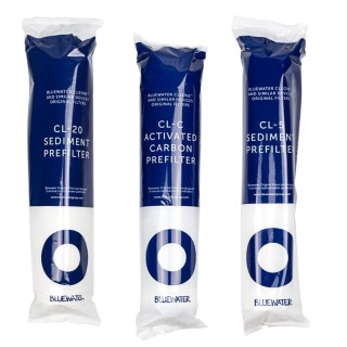 Wkłady Bluewater, zestaw filtrów na podstawowy serwis Bluewater Cleone, Zepter Aqueena. Oryginalne wkłady Bluewater.