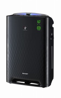 Sharp KC-A50EUB czarny, nowoczesny oczyszczacz. Oczyszczacz powietrza do suchych pomieszczeń.