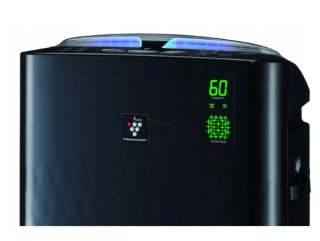 Sharp KC-A50EUB czarny, nowoczesny oczyszczacz. Oczyszczacz powietrza do suchych pomieszczeń.