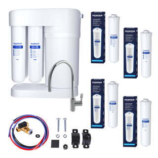 Aquaphor Morion RO-101S - filtr do wody + 4 filtry zapasowe (2 x K2, 2 x K5)